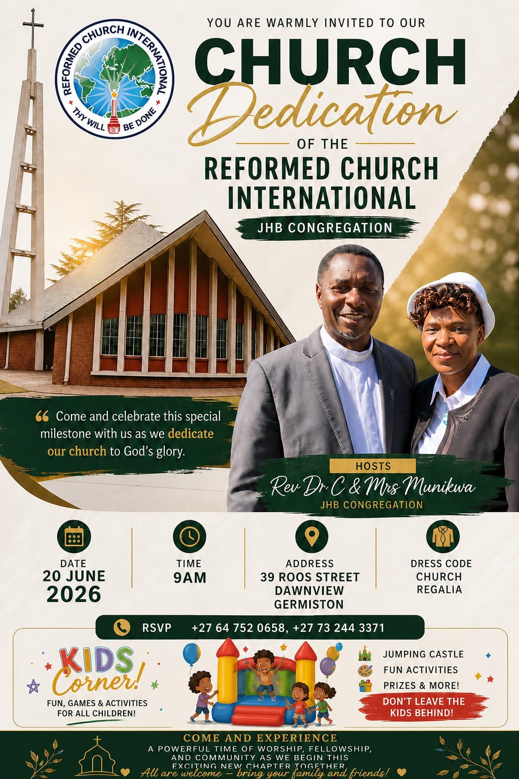 Church Dedication of the Reformed Church International
